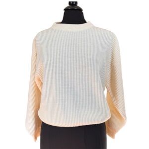 Roaman's Cream Women's Crew Neck Sweater Size M/L